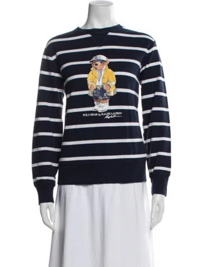 Pre-owned Polo Ralph Lauren Striped Crew Neck Polo In Multi