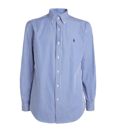 Polo Ralph Lauren Striped Custom Fit Shirt In Blue