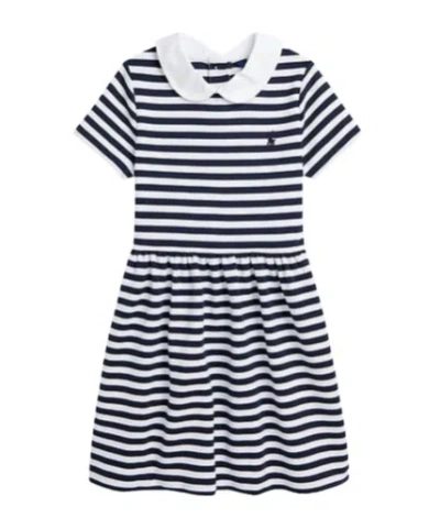 Polo Ralph Lauren Striped Dress In Black
