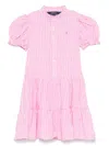 Polo Ralph Lauren Striped Dress In Pink