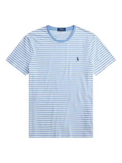 POLO RALPH LAUREN STRIPED EMBROIDERED-LOGO T-SHIRT