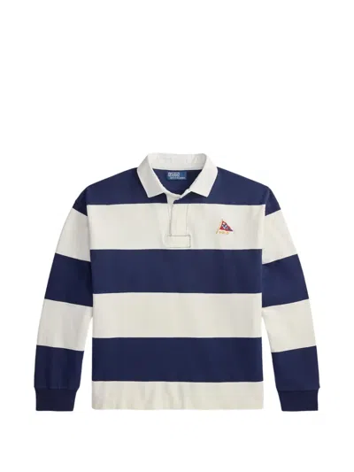 Polo Ralph Lauren Striped Embroidered Rugby Polo Shirt In Multi