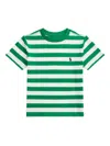 Polo Ralph Lauren Boys 8-20 Striped Cotton Jersey Tee In Green