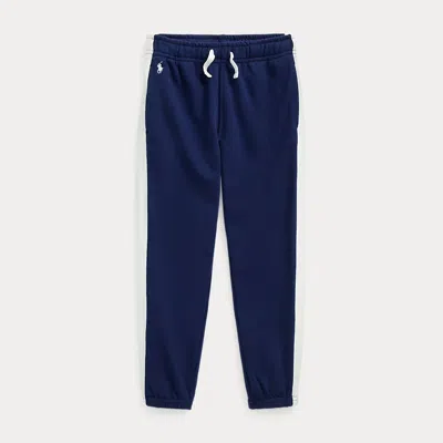Polo Ralph Lauren Kids' Striped French Terry Jogger Pant In Newport Navy/white