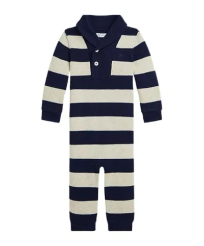 Polo Ralph Lauren Striped Jumpsuit In Black