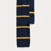 Polo Ralph Lauren Striped Knit Silk Tie In Black