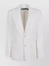 Polo Ralph Lauren Striped Linen Blazer With Patch Pockets In White