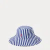 Polo Ralph Lauren Striped Linen Sun Hat In Blue