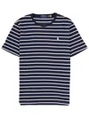 Polo Ralph Lauren Cotton Stripe Polo Pony Slim T-shirt In Black