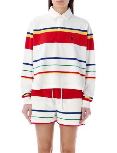 Polo Ralph Lauren Striped Rugby Polo Shirt In Multicolor
