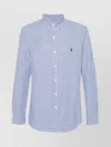 Polo Ralph Lauren Button-down Collar Striped Pattern Long Sleeves Shirt In Blue