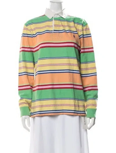 Pre-owned Polo Ralph Lauren Striped Long Sleeve Polo In Multi