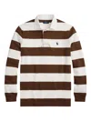 Polo Ralph Lauren Structured Fit Rugby Polo With Traditional Collar In Multi