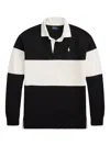 Polo Ralph Lauren Striped Long-sleeve Polo Sweater In Black