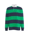 Polo Ralph Lauren Striped Long Sleeve Polo With Half Button Placket In Multicolor