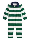 Polo Ralph Lauren Striped Long-sleeve Romper In Multi