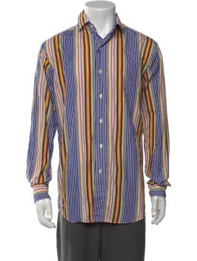 Pre-owned Polo Ralph Lauren Striped Long Sleeve Shirt In Multicolor