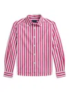Polo Ralph Lauren Striped Long-sleeve Shirt In Red