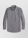 Polo Ralph Lauren Striped Pattern Button-down Collar Long Sleeves In Blue