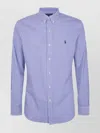 Polo Ralph Lauren Button-down Collar Striped Pattern Long Sleeves Shirt In Blue
