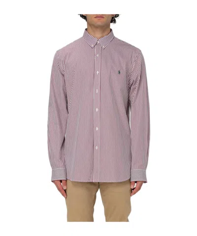 Polo Ralph Lauren Striped Long-sleeved Shirt In Multicolor