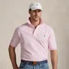 Polo Ralph Lauren Men's Striped Polo Shirt In Carmel Pink White