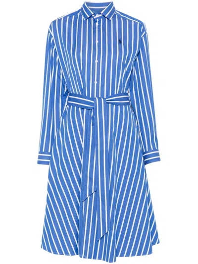 POLO RALPH LAUREN STRIPED MIDI DRESS