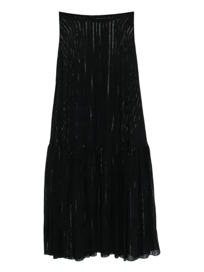 Polo Ralph Lauren Striped Midi Skirt In Blue