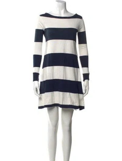 Pre-owned Polo Ralph Lauren Striped Mini Dress In Blue