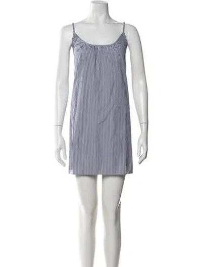 Pre-owned Polo Ralph Lauren Striped Mini Dress W/ Tags In Neutrals