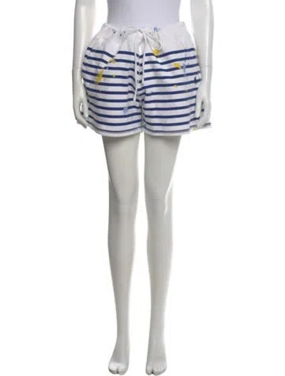 Pre-owned Polo Ralph Lauren Striped Mini Shorts In Blue