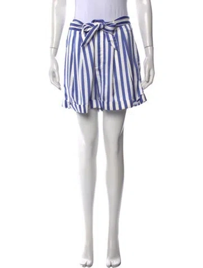 Pre-owned Polo Ralph Lauren Striped Mini Shorts In Blue