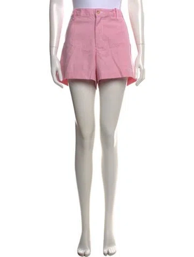 Pre-owned Polo Ralph Lauren Striped Mini Shorts In Pink