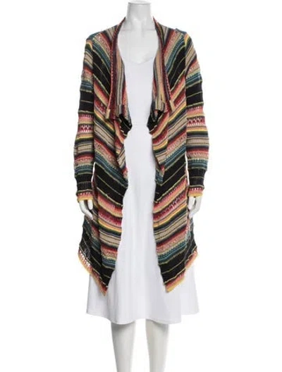 Pre-owned Polo Ralph Lauren Striped Open Front Sweater In Multi