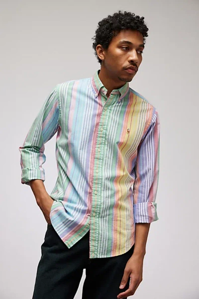 Polo Ralph Lauren Striped Oxford Button-down Shirt Top, Men's At Urban Outfitters In Multicolor