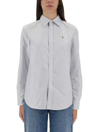 Polo Ralph Lauren Striped Oxford Shirt In Multi