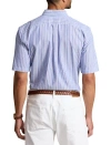 Polo Ralph Lauren Striped Oxford Sport Shirt In Royal Pink Multi