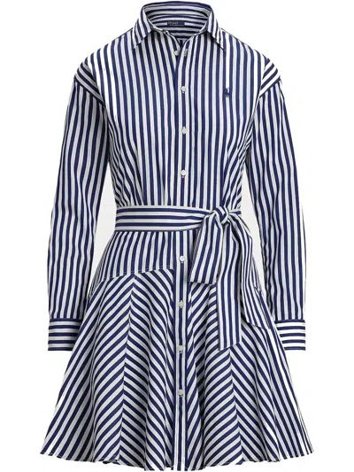 POLO RALPH LAUREN STRIPED PANELLED MINI DRESS