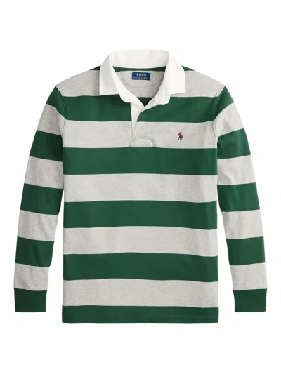 Polo Ralph Lauren Striped-pattern Long-sleeve Polo Shirt In Multi