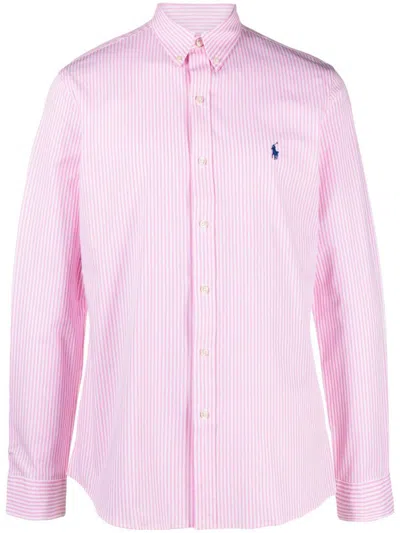 Polo Ralph Lauren Striped Pattern Shirt In Pink