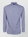 Polo Ralph Lauren Striped Stretch Cotton Shirt In Blue