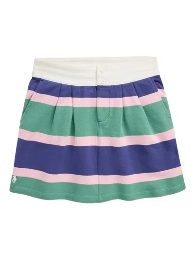 POLO RALPH LAUREN STRIPED PLEATED SKIRT