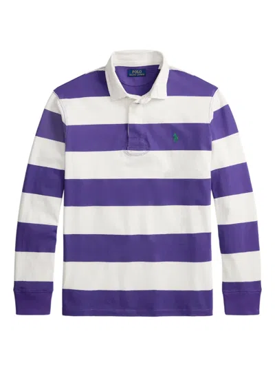 Polo Ralph Lauren Regular Fit Striped Long Sleeve Polo Collar In Multi