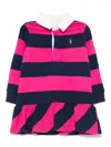 Polo Ralph Lauren Striped Polo Dress In Blue