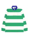 Polo Ralph Lauren Striped Polo Shirt In Stem/white