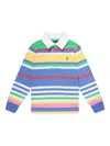 Polo Ralph Lauren Striped Polo Shirt In Blue