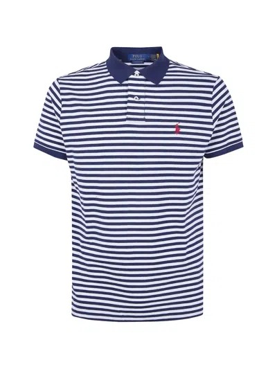 Polo Ralph Lauren Short Sleeves Knit Stripes Polo Shirt In Multi
