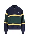 Polo Ralph Lauren Striped Top With Ribbed Cuffs And Hem In Multi
