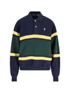 Polo Ralph Lauren Striped Top With Ribbed Cuffs And Hem In Multi