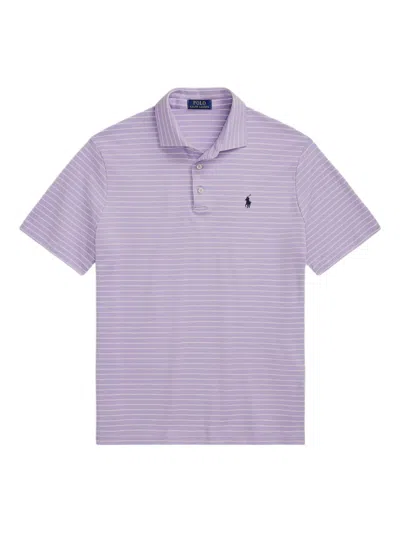Polo Ralph Lauren Striped Polo Shirt In Purple